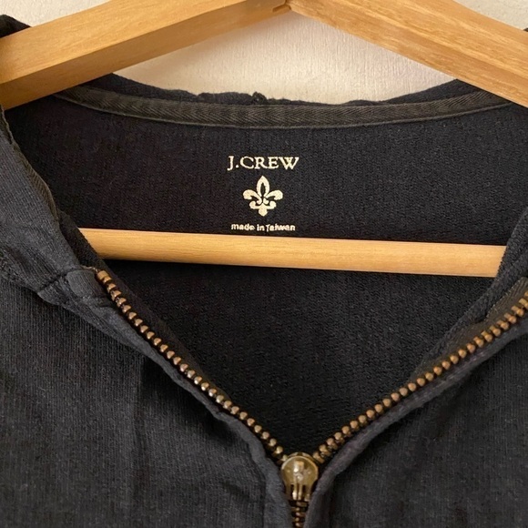 J. CREW BLACK ZIP FRONT JACKET SIZE M - Picture 2 of 4